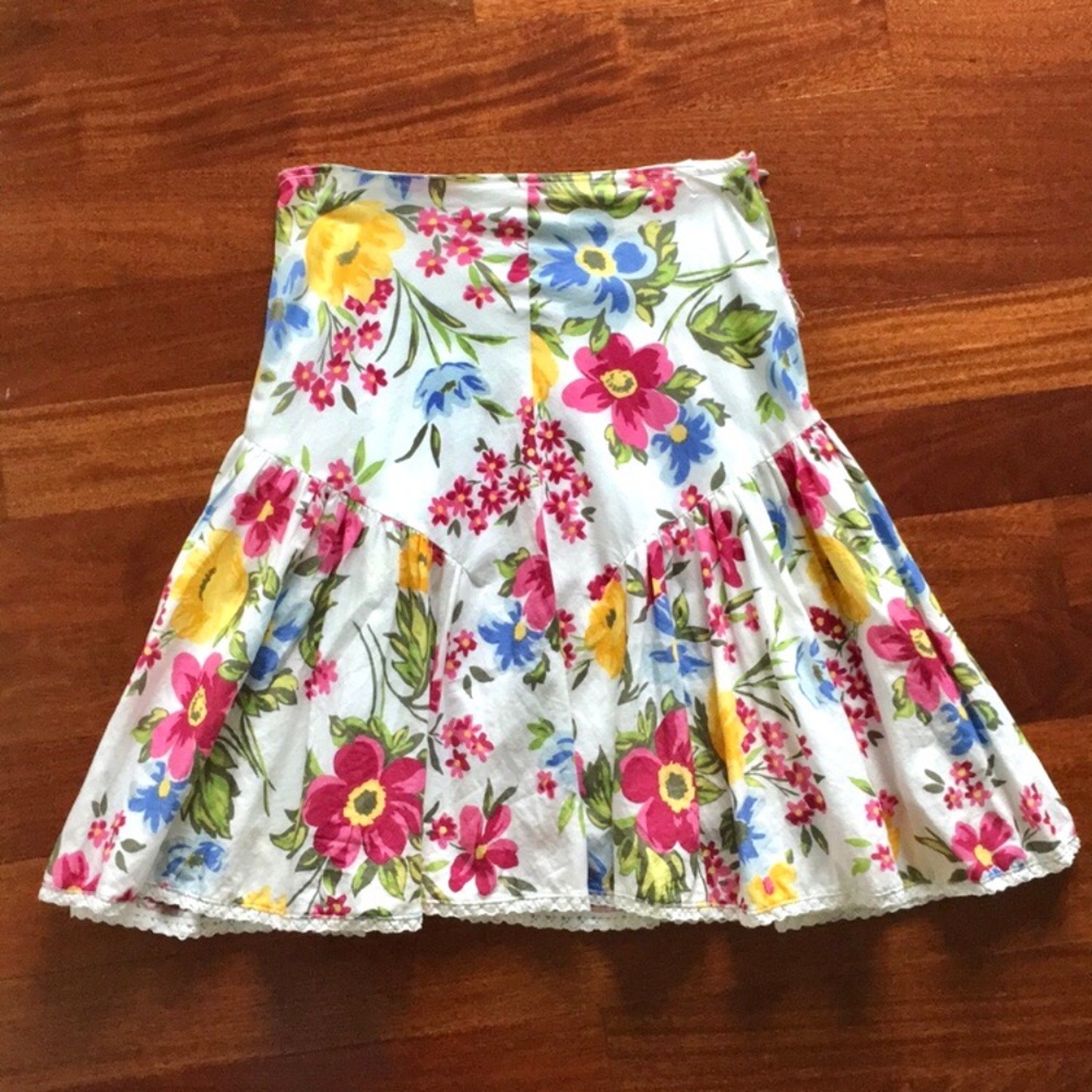 Mini Boden Floral Skirt, Adjustable Waist 13-14Y